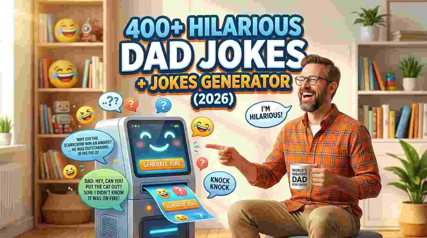 Hilarious DAD Jokes + Jokes Generator