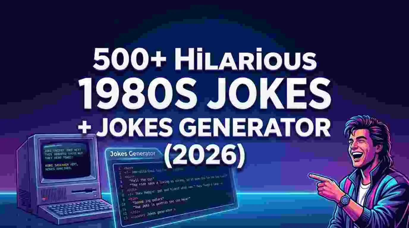 Hilarious 1980S Jokes + Jokes Generator