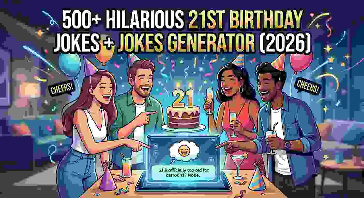 Hilarious 21St Birthday Jokes + Jokes Generator