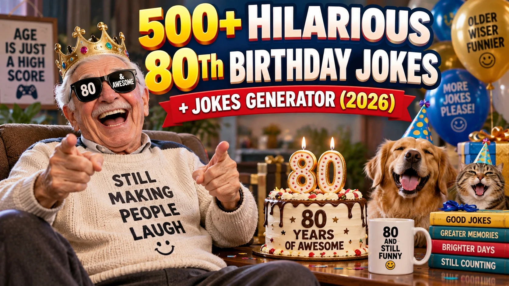 Hilarious 80Th Birthday Jokes + Jokes Generator