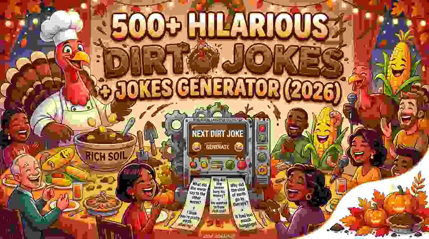 Hilarious Dirt Jokes + Jokes Generator