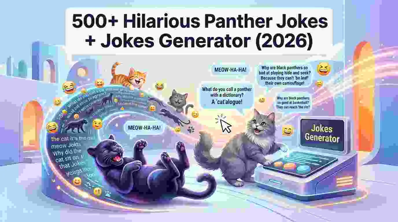 Hilarious Panther Jokes + Jokes Generator
