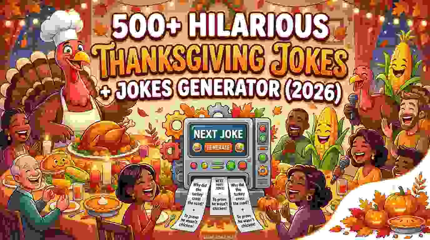 Hilarious Thanksgiving Jokes + Jokes Generator