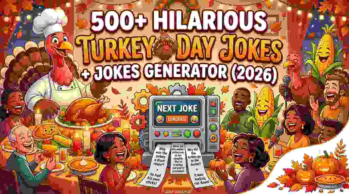 Hilarious Turkey Day Jokes + Jokes Generator