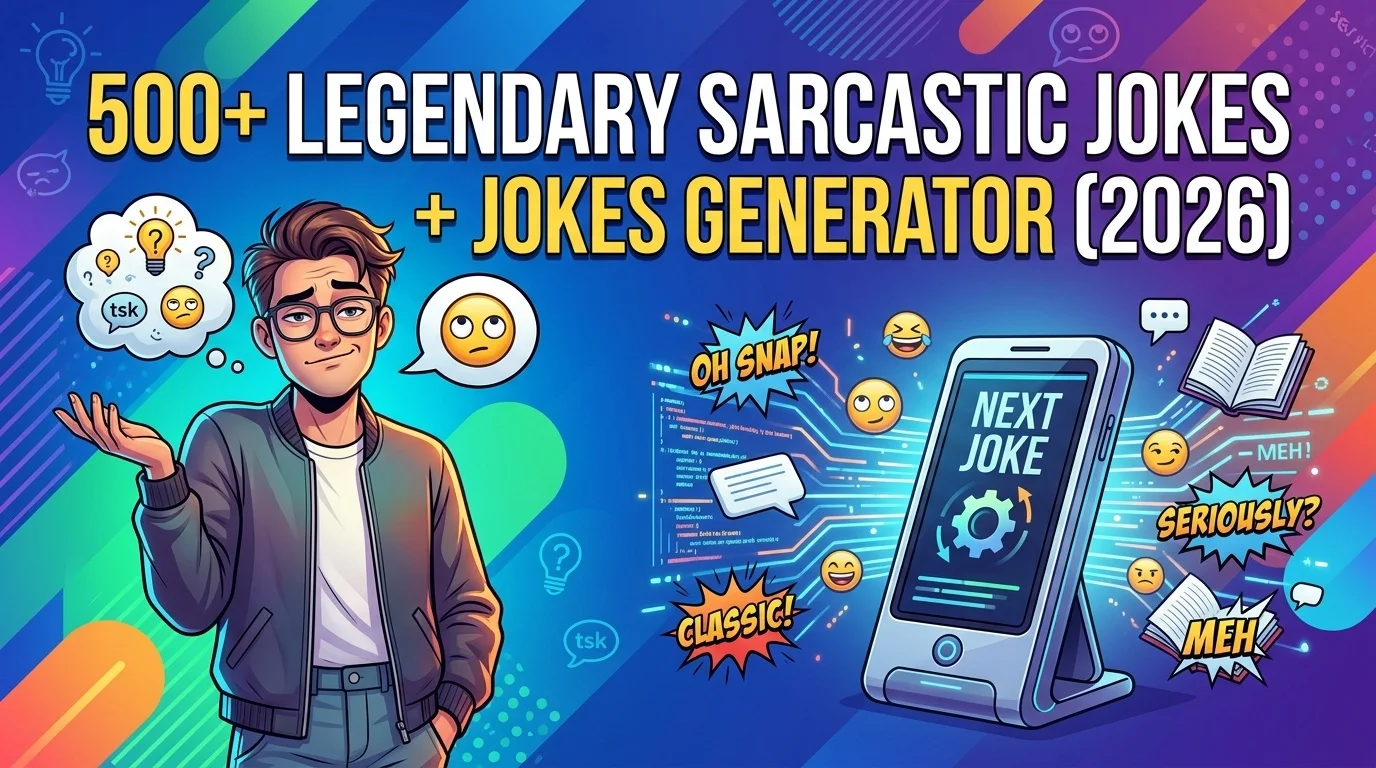 Legendary Sarcastic Jokes + Jokes Generator