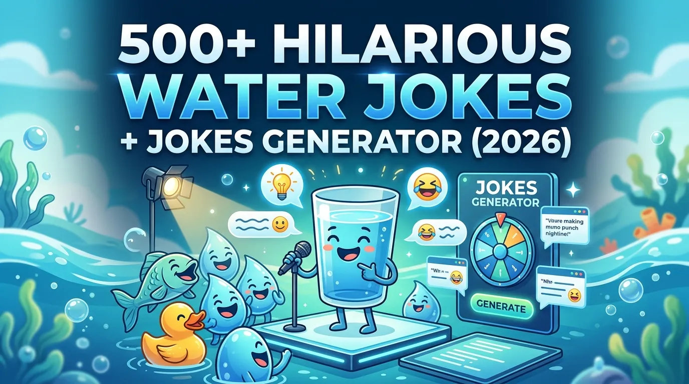 Hilarious Water Jokes + Jokes Generator