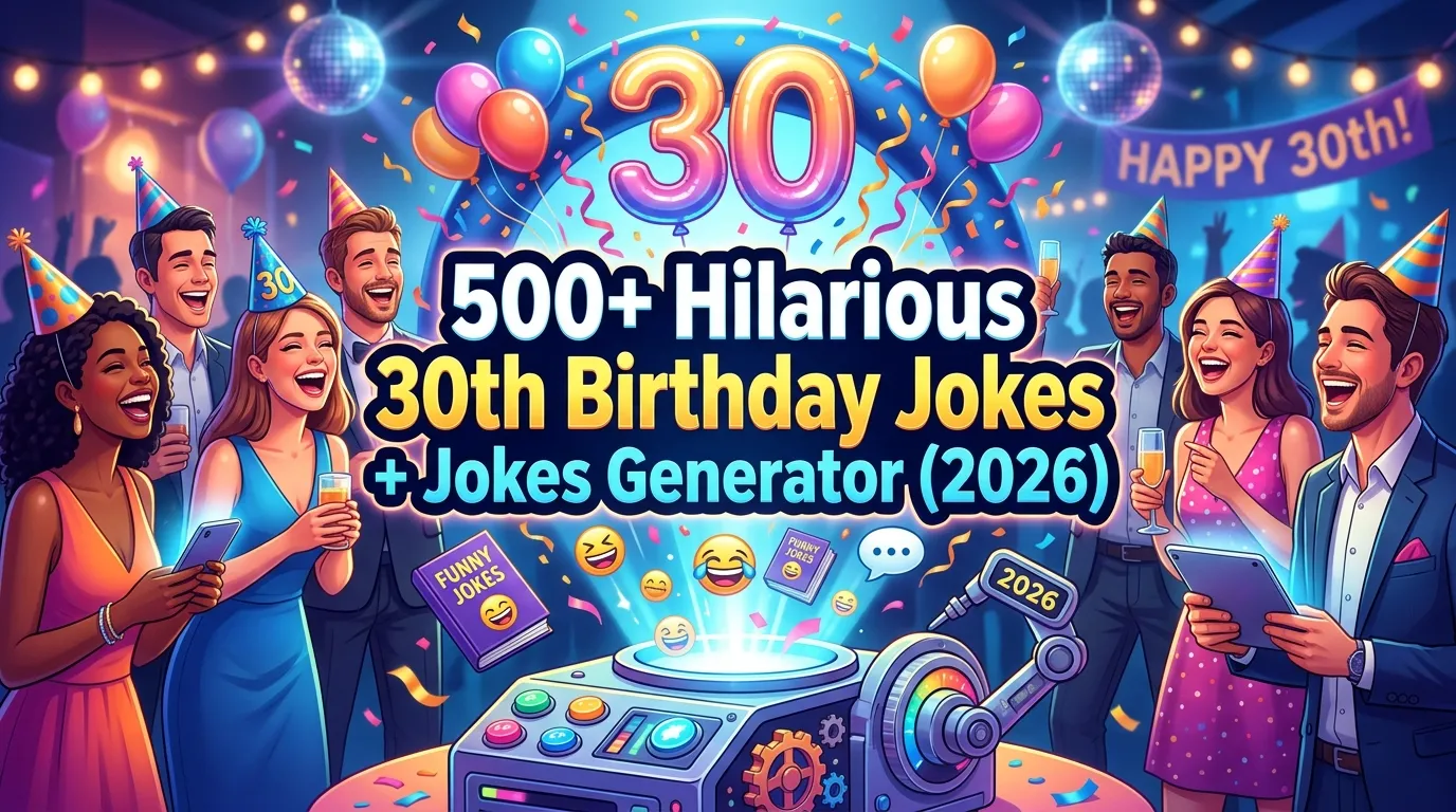 Hilarious 30th Birthday Jokes + Jokes Generator