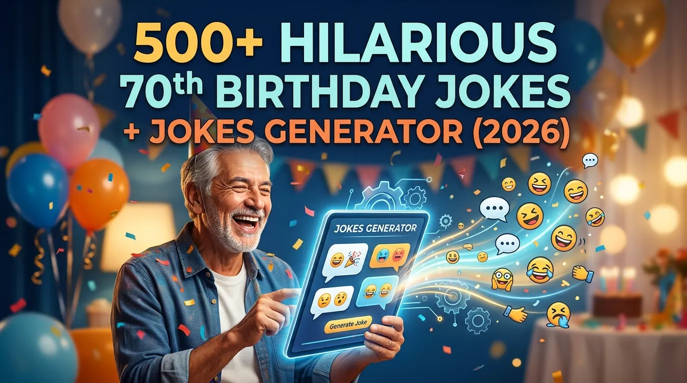Hilarious 70Th Birthday Jokes + Jokes Generator
