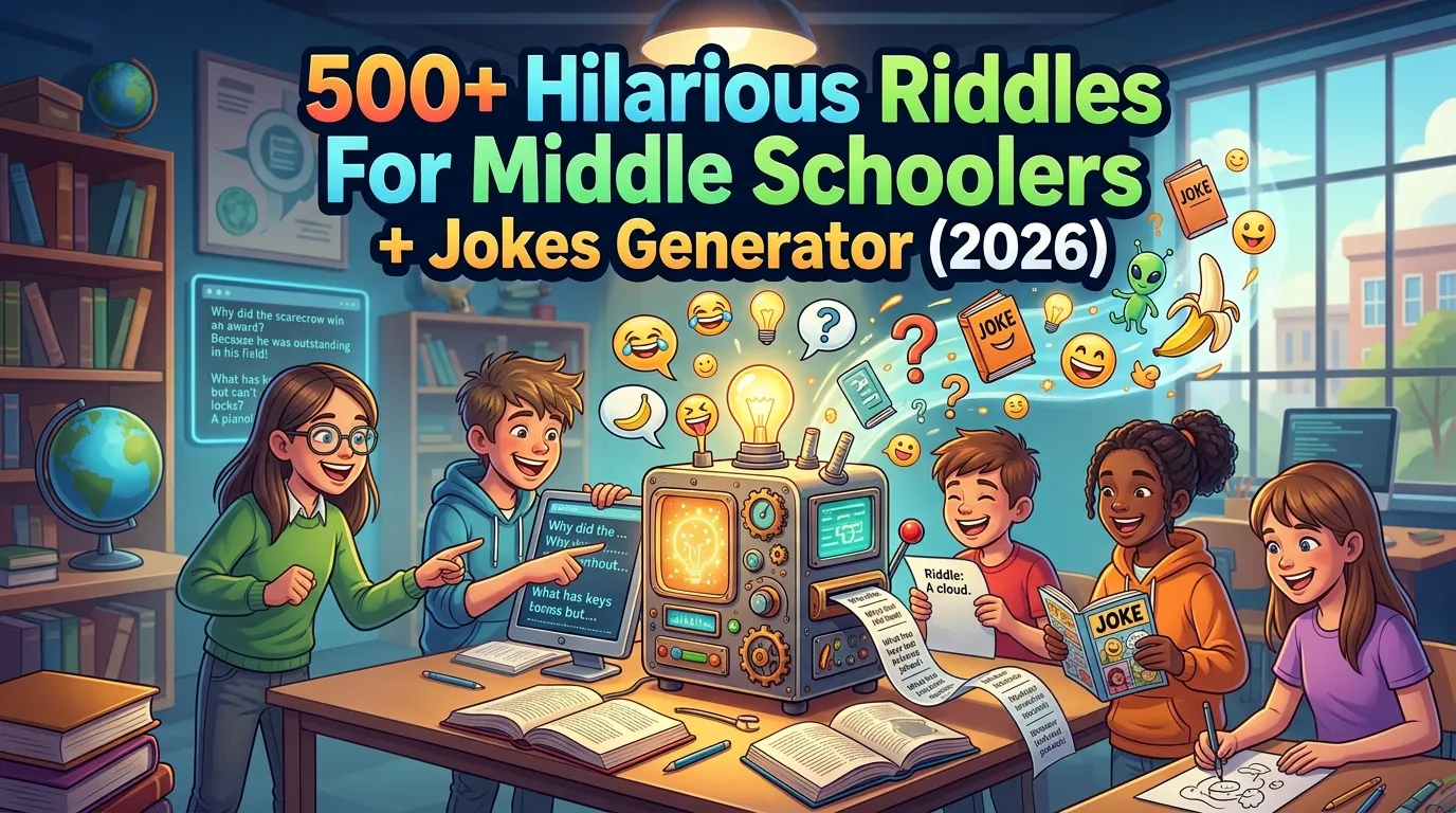 Hilarious Riddles For Middle Schoolers + Jokes Generator